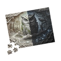 Yin Yang Owl Jigsaw Puzzle  |  Day and Night Owl Puzzle | Fantasy Woodland Jigsaw | Chalenging Puzzl