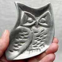 Cast Aluminum Owl Trinket Dish Hoselton Canada No. 224 MCM