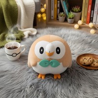 Rowlet Plush Toy | Cute Owl Stuffed Animal | Soft Bird Kids Room Decor