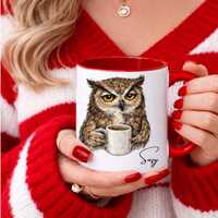 PERSONALISED Tawny Owl Mug, Owl Gift, Custom Name