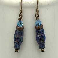 Queen of the Owls drop earrings