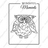 Mindful Owl Printable Coloring Page, Adult Coloring Sheet PDF, Boho Owl Wall Art, Relaxing Activity,