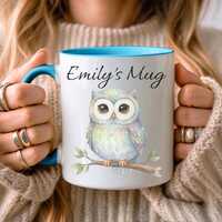 Custom Cute Owl Mug | Personalized Gift For Kids | Custom Name Gift | Birthday Gifts | Gift for Her 
