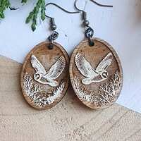 Owl Laser Earring File - Reverse Engrave Laser Earring Files - PDF - SVG - DXF [Digital File Only] G