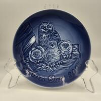 Bing and Grondahl Mothers Day 2005 Horned Owl with Chicks Plate