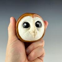 Barn Owl Pipe - Handmade Cermaic Pipe