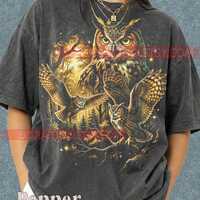 Vintage Owl 90S Graphic Style Comfort Colors&reg; Tshirt, Mystical Bird Nature Lover Retro Tee, Grea