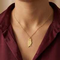 Owl Pendant - Owl Necklace Charm - Wise Owl Jewelry - Minimalist Owl Charm - Night Owl Pendant