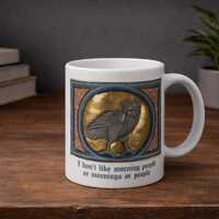 Funny Owl Mug: Medieval Introvert Quote, Sarcastic Coffee Cup
