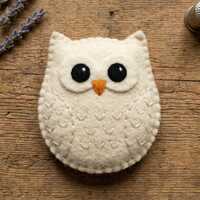Felt White Owl Pattern PDF, Printable Sewing Pattern, Beginner Friendly, Nursery Decor Ornament