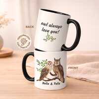 Owl Mug, Owl Always Love You Mug, Personalized Owl Mug, Cute Owl Coffee Mug, Owl Lover Gift, Couple 