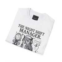 The Night Shift Manager Owl T-Shirt | Night Owl, Vintage Illustration