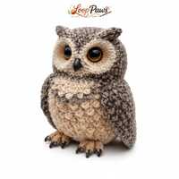 Realistic Crochet Owl Plush | Amigurumi Woodland Nursery Decor Stuffed Animal