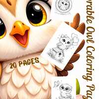 Kawaii Owl Coloring Pages