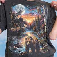 Bear Moose Wolf Owl Deer Comfort Colors&reg; Tshirt, Wildlife Nature Tees, Forest Moon Sweater, Retr