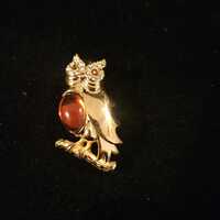 Vintage Monet owl brooch.