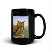 Eurasian Eagle Owl Mug Wildlife Art Nature Gift for Bird Lovers