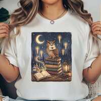 Comfort Colors Magic Owl Wizard School Shirt, Dark Academia Aestetic