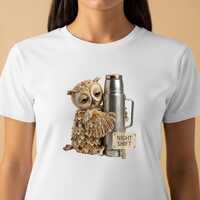 Night Shift Owl Shirt, Funny Night Worker Tee, Nurse Humor Shirt, Sleepy Owl Meme Shirt, Funny Anima