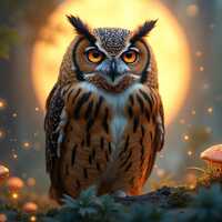 Enchanted Golden Forest Owl Mystery Jigsaw Puzzle (120, 252, 500-Piece)