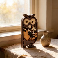 Wooden Owl Decor, Rustic Woodland Owl, Forest Animal, Cottagecore Home Decor, Owl Lover Gift, Nature