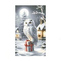 Pattern Cross-Stitch Owl and Moon Ornament Painting Designs PDF