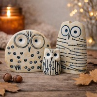 Handmade Owl Family Set of 3, Cozy Home Decor Accent &ndash; Gift for Owl Lovers.