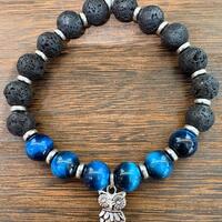 Santa muertes owl bracelet