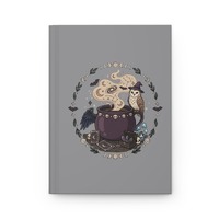 Witchy Cauldron Illustration Journal | Owl, Raven, Moon Phases Hardcover