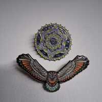 Owl and Sacred Geometry Limited Edition Lapel Pins