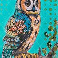 Gold Owl - Original Art - digital print