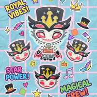 Celestial Owl Demon Jewellery - Statement Necklace, Earrings & Pin Badge,  Hand Painted Eco Resi