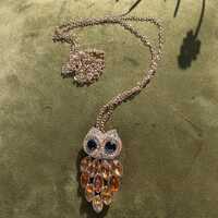 Vintage Avon Owl Necklace/pendant brooch
