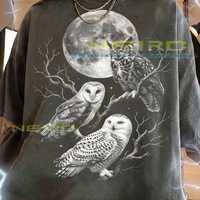 Owl Great Horned Owl Barn Owl Snowy Owl Moon Wildlife Nature Comfort Colors&reg; Tshirt, Bird Lover 