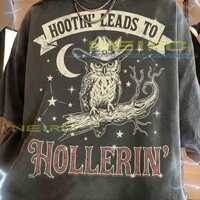Hootin Leads To Hollerin Cowboy Owl Western Country Bird Comfort Colors® Tshirt, Night Sky Stars