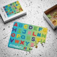 Personalized ABC Name Puzzle, Illustrated Owl Toddler Learning Toy