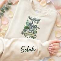 Magic School Embroidered Sweatshirt, Owl Book Crewneck Gift