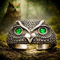 Guardian Owl Ring - Silver Wisdom Ring