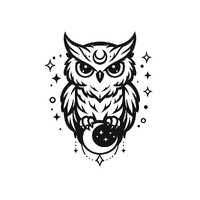 Mystical Owl SVG PNG Cut File, Cricut Design