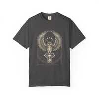 Mystic Owl Illustration T-shirt | Geometric Celestial Design