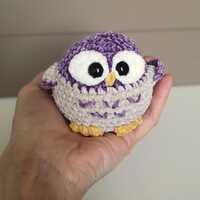 Handmade chubby owl plushie | Crochet toy | Ideal gift for bird lovers