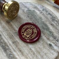 Delivered By Owl Post Wax Seal: Self Adhesive Envelope Label