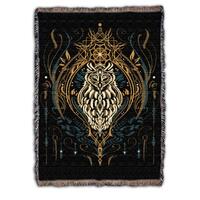 Owl Sigil - Woven Cotton Blanket - Art by Simon