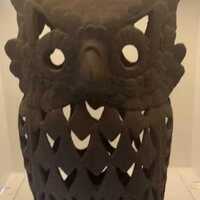 Owl Lantern, Metal, Rustic (11 Inches Tall)