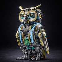DIY Mechanical Owl, Futuristic Robot Bird Desk Decor Kit