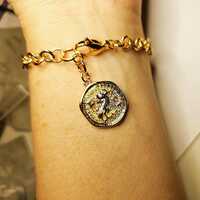 Gold Owl Charm Bracelet - Custom Length -
