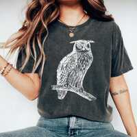 Owl Shirt, Owl Lover Shirt, Wildlife Shirt, Nature Lover Tee, Witchy Owl Shirt, Cottagecore Shirt, B