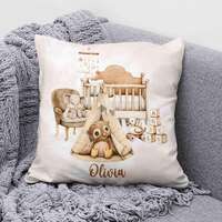 Baby Owl Pillow Woodland Animals Cushion Newborn Nursery Decor