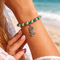 Owl Charm Stretch Bracelet