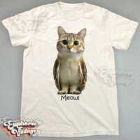 Comfort Colors&reg; Meowl Cat Owl T-shirt, Cute Cat Graphic Tee, Vintage Aesthetic